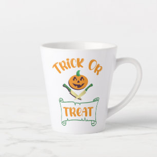 Tasse Latte Tracer ou traiter les os croisés citrouille Hallow