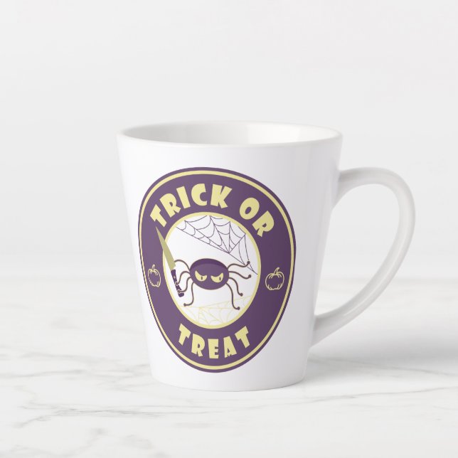 Tasse Latte Trick ou traiter l'araignée halloween style Starbu (Droite)