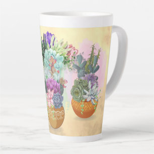 Tasse Latte Trio Succulent sur la tétine jaune 