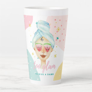Tasse Latte Trop De Glam Pour Donner Un Barrage Drôle Mignonne