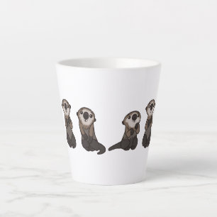 Tasse Latte Trouver des loutres à cordes