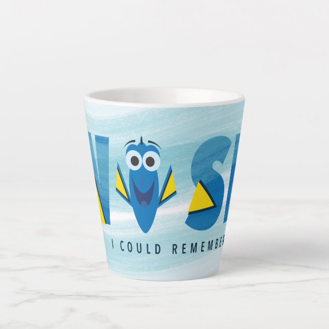 Tasse Latte Trouver Dory| J'Aimerais Me Souvenir (Devant)