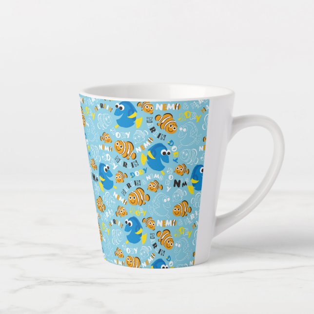 Tasse Latte Trouver Nemo| Motif Dory et Nemo (Droite)