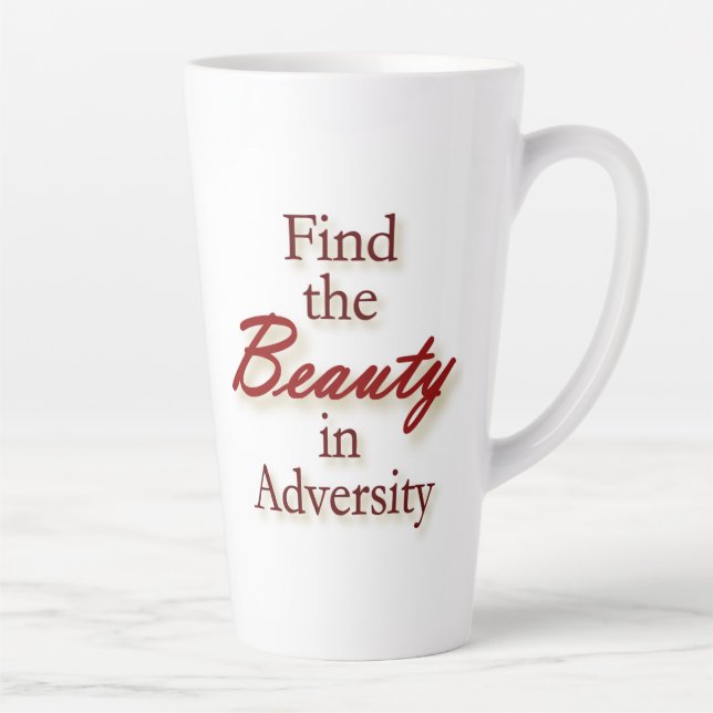Tasse Latte Trouvez la beauté dans l'adversité, un boug inspir (Droite)