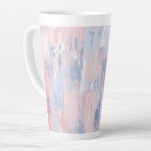 Tasse Latte Trucs de peinture bleu et blanc Abstraits