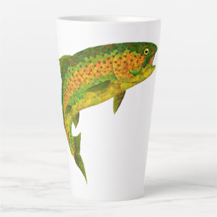 Tasse Latte Truite arc-en-ciel feuille Aspen 4