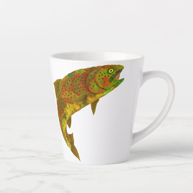 Tasse Latte Truite arc-en-ciel feuille Aspen 6 (Droite)