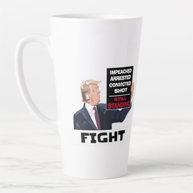 Tasse Latte Trump 2024 Lutte Contre L'Élection Présidentielle  (Gauche)