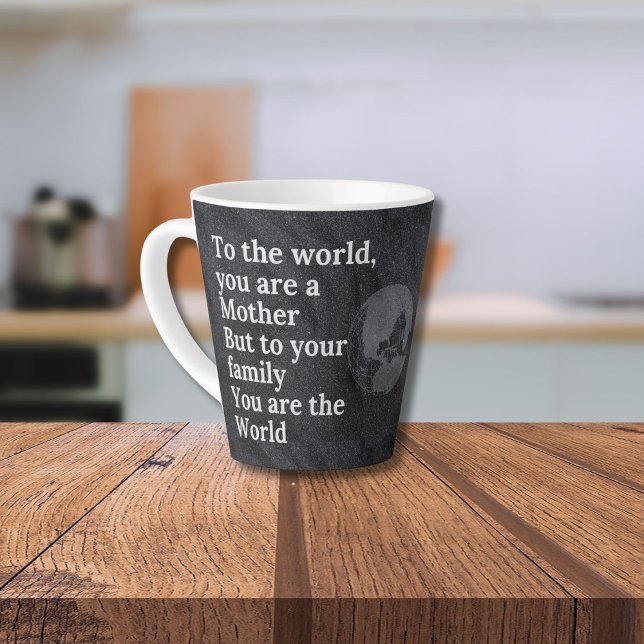 Tasse Latte Tu es notre maman du monde (Créateur téléchargé)