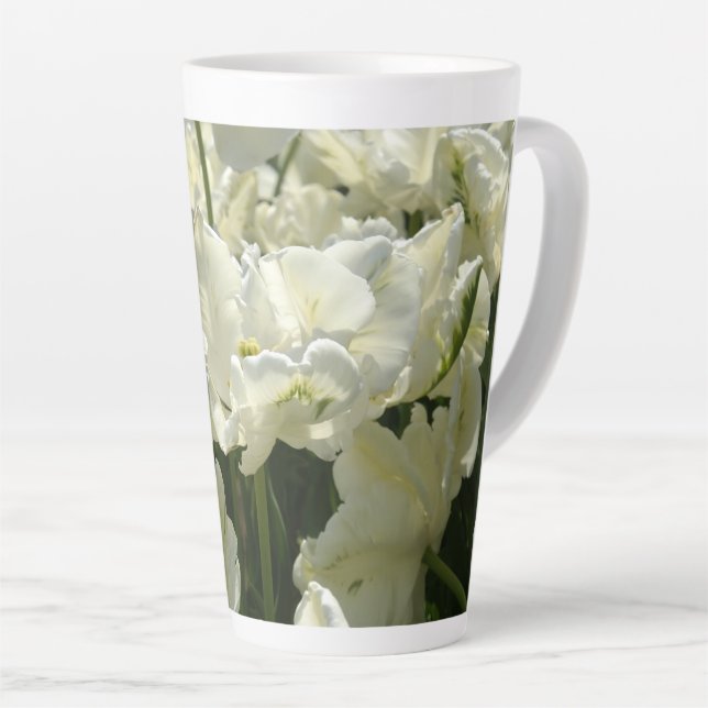 Tasse Latte Tulipes blanches (Angle droit)