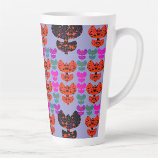 Tasse Latte Tulipes Étoilées