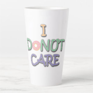 Tasse Latte Typographie de jeu de mots sur beignet drôle Je m'