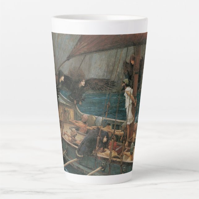 Tasse Latte Ulysse et les sirènes par John William Waterhouse (Devant)