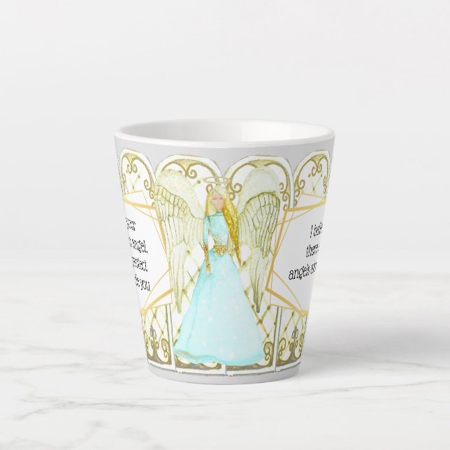 Tasse Latte Un ange gardien pour les filles| DO-IT-YOURSELF pr (Devant)