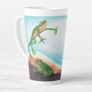 Tasse Latte Un cycle de vie étonnant d'une grenouille
