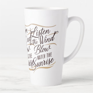 Tasse Latte Un magnifique morceau d'art de mots avec un harmon