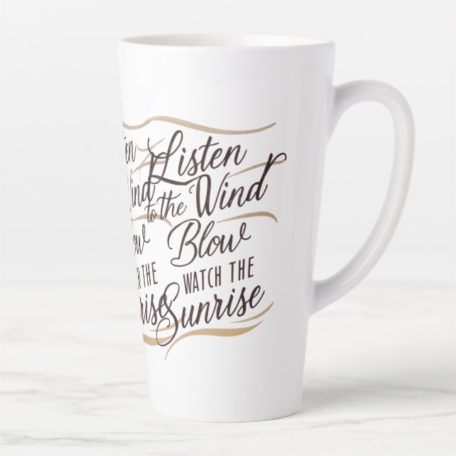 Tasse Latte Un magnifique morceau d'art de mots avec un harmon (Droite)