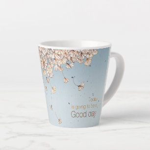 Tasse Latte Un matin calme - Falling Ginkgo feuilles