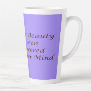 Tasse Latte Un poème de message de beauté pour les femmes insp