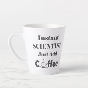 Tasse Latte Un scientifique vient juste d'ajouter du café