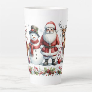 Tasse Latte Une joyeuse réunion de gaieté de Noël