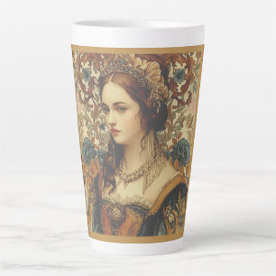 Tasse Latte Une noble dame élégante et belle, Classique Vintag