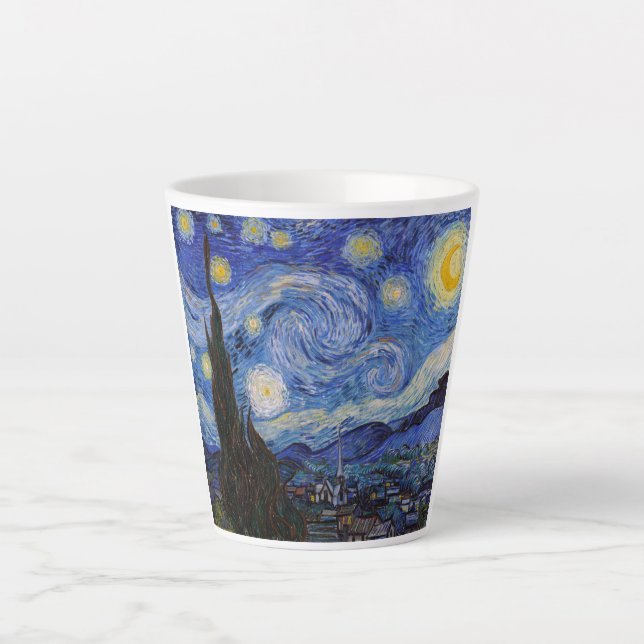 Tasse Latte Une nuit étoilée : Saint Remy par Vincent Van Gogh (Devant)