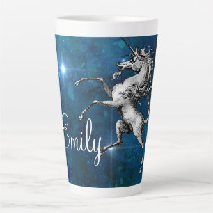 Tasse Latte Unicorne céleste personnalisable