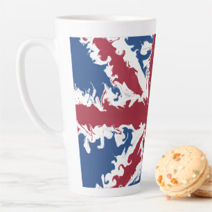 Tasse Latte Union Jack Liquid Art