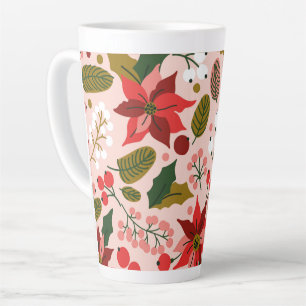 Tasse Latte Vacances d'hiver à Poinsettia