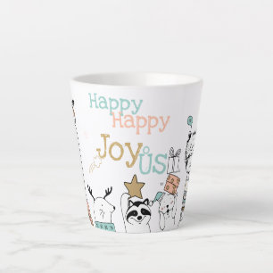 Tasse Latte Vacances Joyeux Joyeux Joy-oUS Bons animaux de Noë