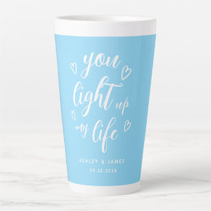 Tasse Latte Valentine Tu Allumes Ma Vie Bébé Bleu