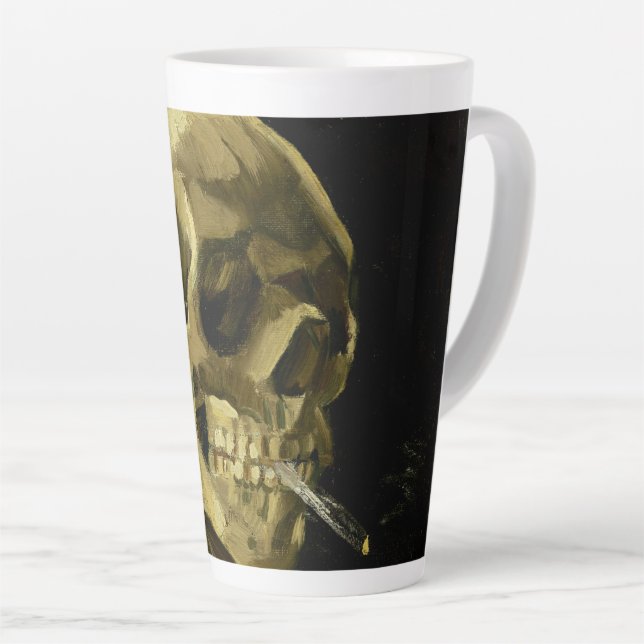 Tasse Latte Van Gogh Fumer du squelette (Angle droit)