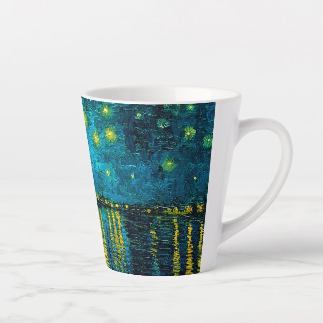 Tasse Latte Van Gogh Nuit étoilée sur le Rhône (Droite)