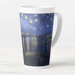 Tasse Latte Van Gogh Nuit étoilée sur le Rhône