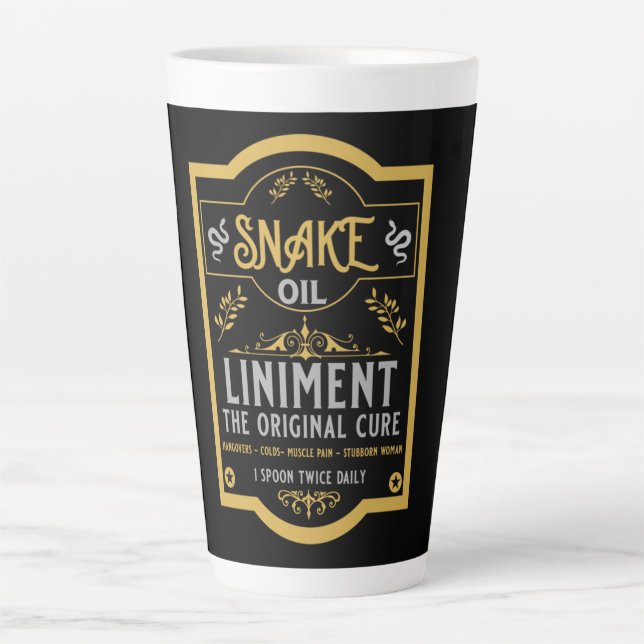 Tasse Latte Vendeur d'huile de serpent cadeaux amusants pour l (Devant)