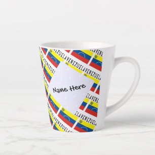 Tasse Latte Venezuela et Venezuela Drapeau Personnalisé