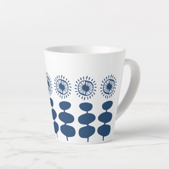 Tasse Latte Véritable Bleu Sunny Styles (Angle droit)