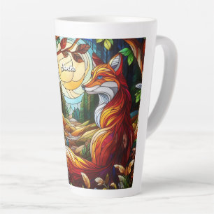 Tasse Latte Verre tendu Look Renard rouge