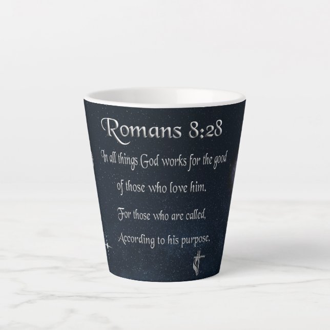 Tasse Latte verset de la Bible (Devant)