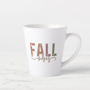 Tasse Latte Vibes d'automne arc-en-ciel