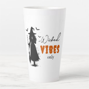 Tasse Latte "Vibes perdues seulement" - Sorcière noire Hallowe