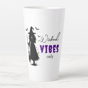 Tasse Latte "Vibes perdues seulement" - Sorcière noire Hallowe