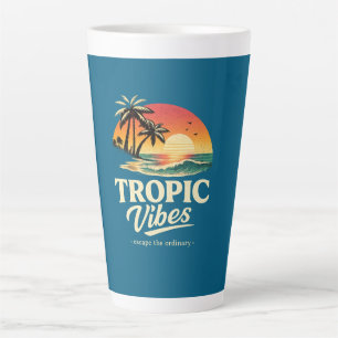 Tasse Latte Vibes tropicaux, échappez à l'ordinaire