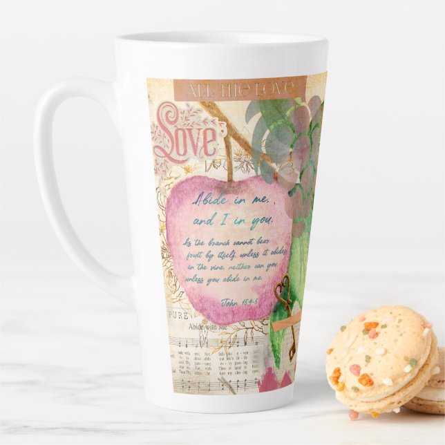 Tasse Latte Vibrant Abide in Me Fruitful Faith Art Journal (En situation)