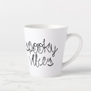 Tasse Latte Vibrations Sombres Araignées Abstraites