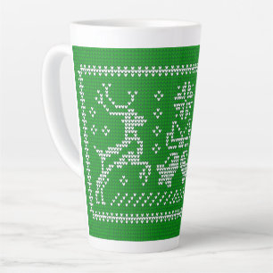 Tasse Latte Vilain chandail sonneries cloches cerfs de Noël ve