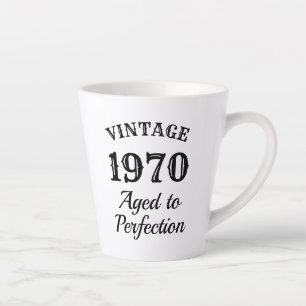 Tasse Latte Vintage 1970  vieilli à la perfection drôle tlat