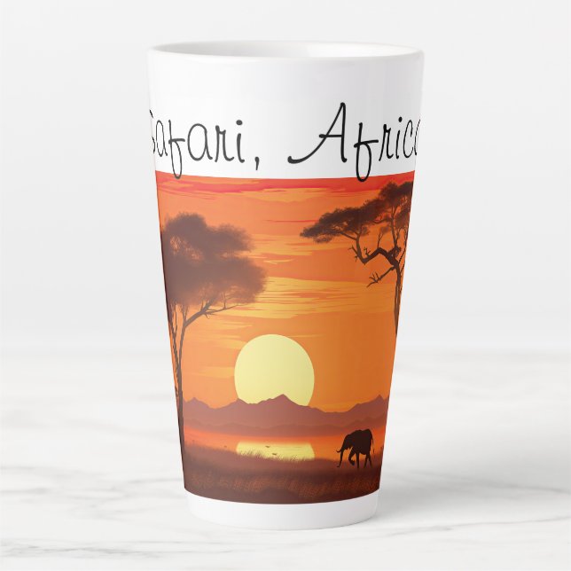 Tasse Latte Vintage African Safari  (Devant)