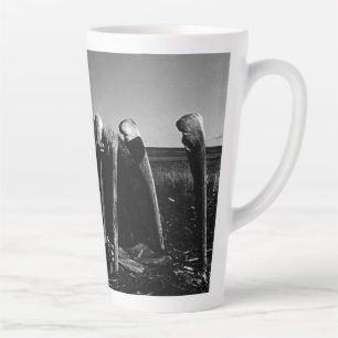 Tasse Latte Vintage Alaska Fur vêtu eskimo arctique sod igloo